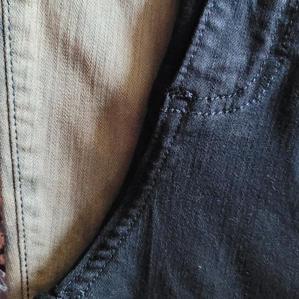 Tie-dyed Bleached Flare leg Jeans High Rise Hippie Gypsy Boho Festival Denim New - Picture 5 of 12